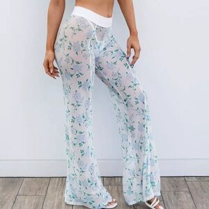 Wicked Weasel sheer floral pants size XL